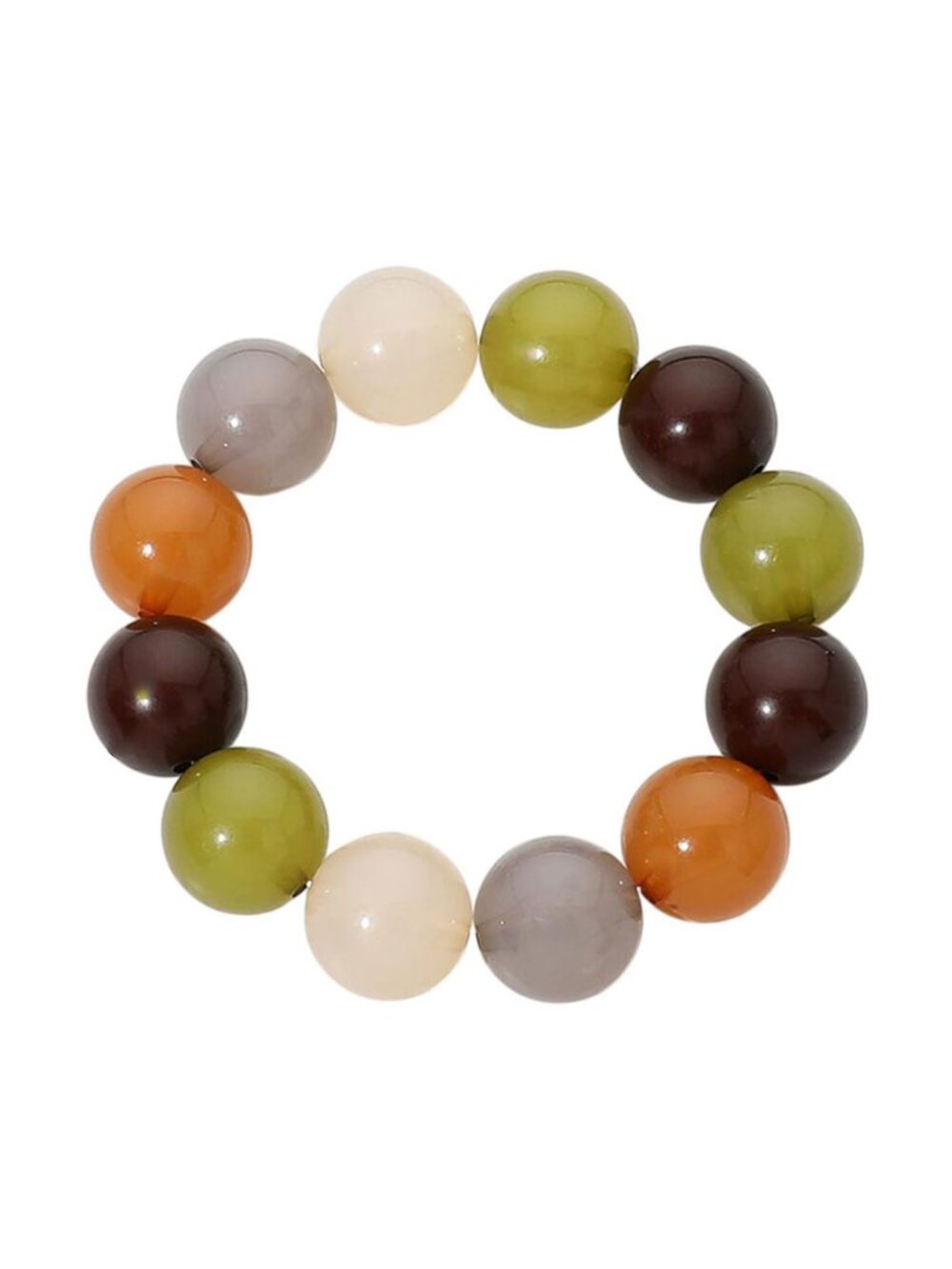 Tigerstars Chunky Round Beaded Stretch Bracelet